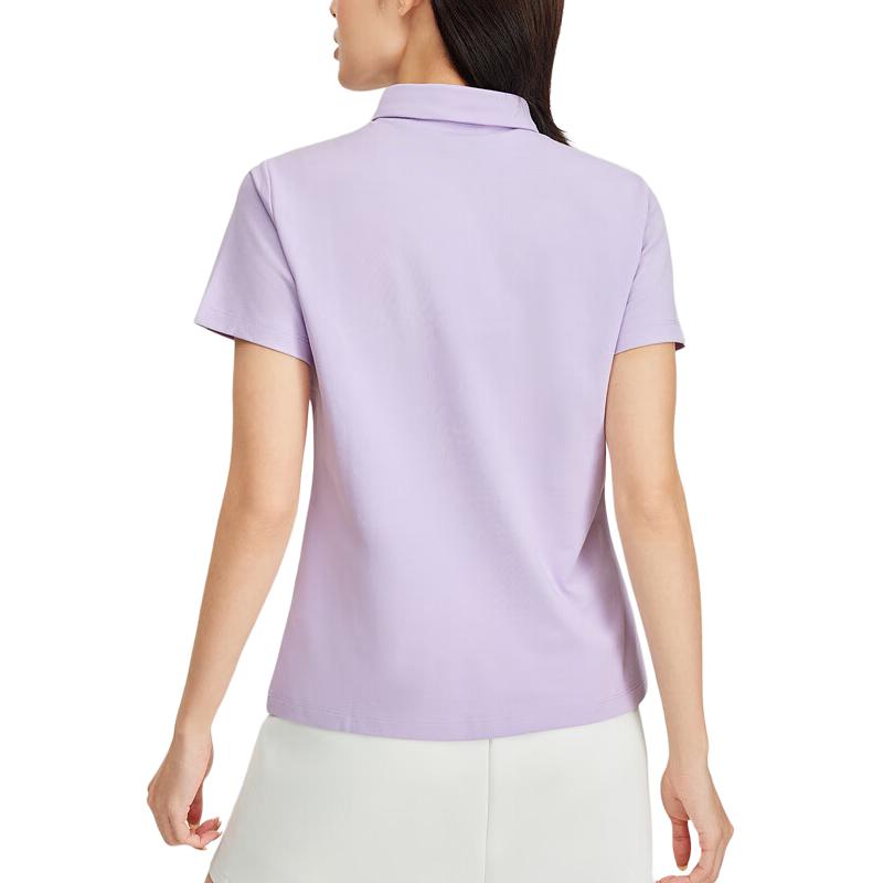 Skechers Bedrucktes gerades lässiges cooles kurzärmeliges Poloshirt für Damen Oberteile Orchidee-Lila L224W082-01X5