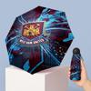 Ombrello Pieghevole Compatto West Ham United Modello Calcio Stampato Mini 5 Pieghe 8 Stecche Antivento Impermeabile Leggero Portatile