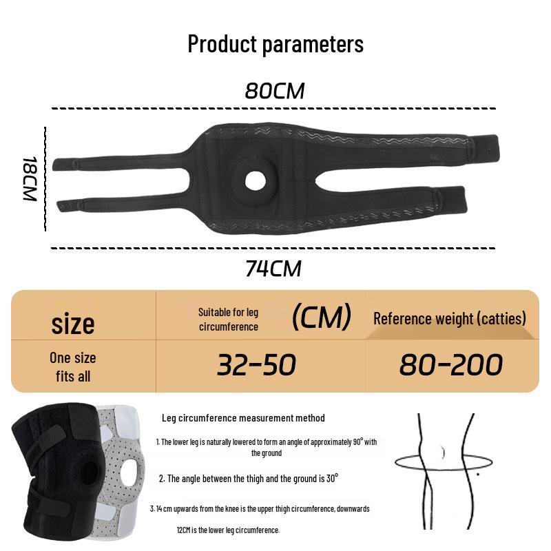 Cross-Border Sports Knee Pads for Mountaineering, Basketball, Running - Patella, Meniscus Support with Spring Leg Sleeves