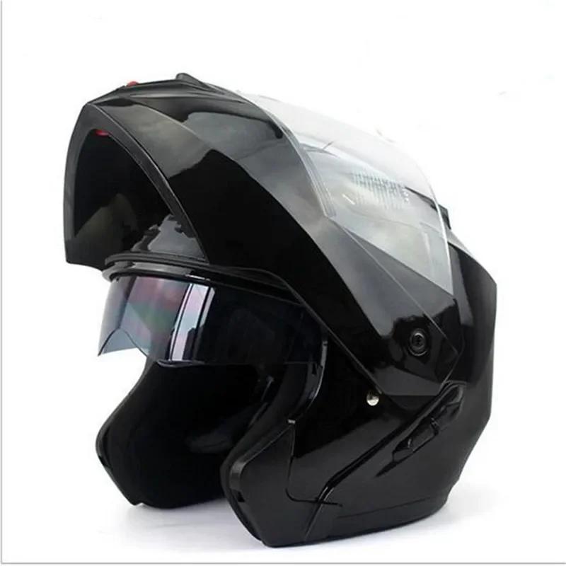 Latest DOT Approved Safety Modular Motorcycle Helmet Dual Lens Interior Visor Flip-Up Voyage Racing Helmet for Motorcyclists