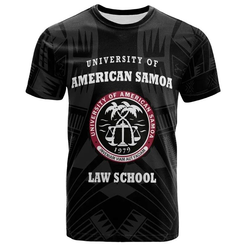 3D Printed Samoan Flag T-Shirt For Men New In Summer Short Sleeves Polynesian Tshirts Clothes Men's Oversized Tee Shirts