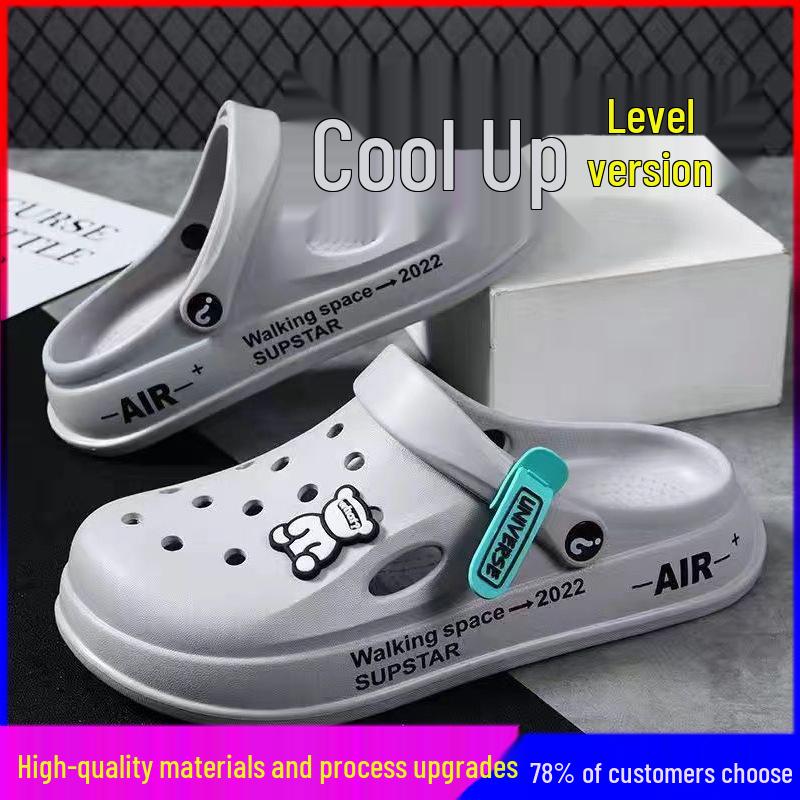 Herren Sommer Atmungsaktiv Dicksohlige Rutschfeste Lässige Strandsandalen