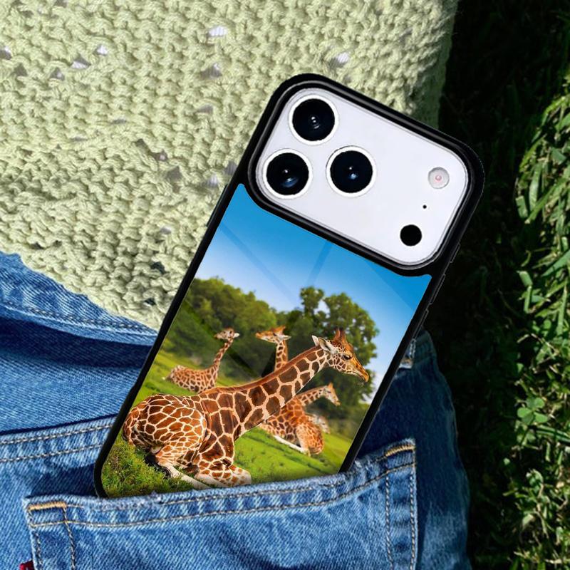 Zoo Animals 1 Giraffe Phone Case For iPhone 17 AIR 16 Pro Max 15 14 Pro 11 12 13 Shockproof Silicone Cover