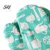 Microwave Safe Gloves Thickened Cotton-Linen Oven Mitts with Non-Slip Grip Heat-Resistant Baking Food for Grill Breathable Kitchen Essential