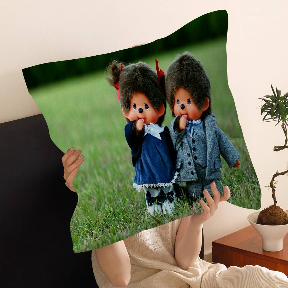 Cute M-monchhichis-s Maple Design Cushion Cover Happy Autumn Harvest decor Holiday Decorati Pillow Cover