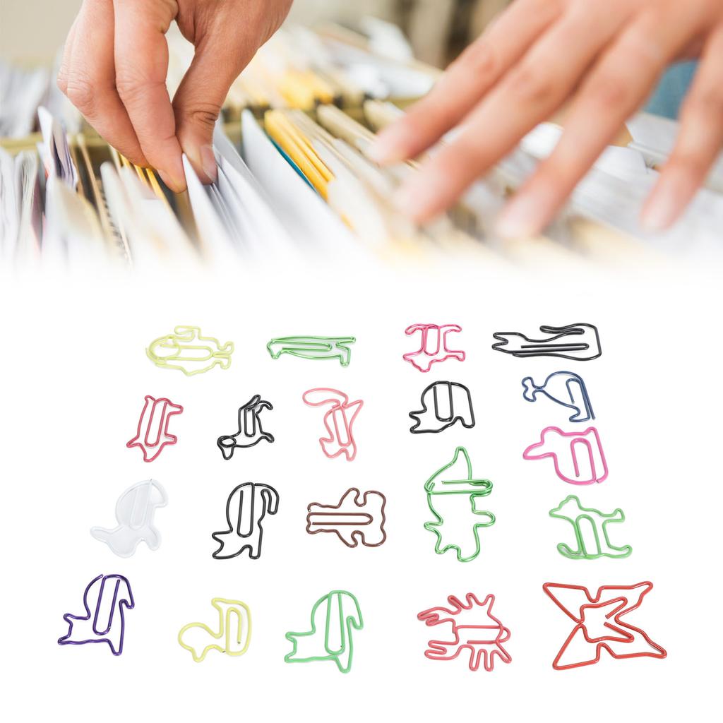 100pcs Paper Clips Colorful Cute Exquisite Mini Metal Paperclips for Party Invitation Cards Students