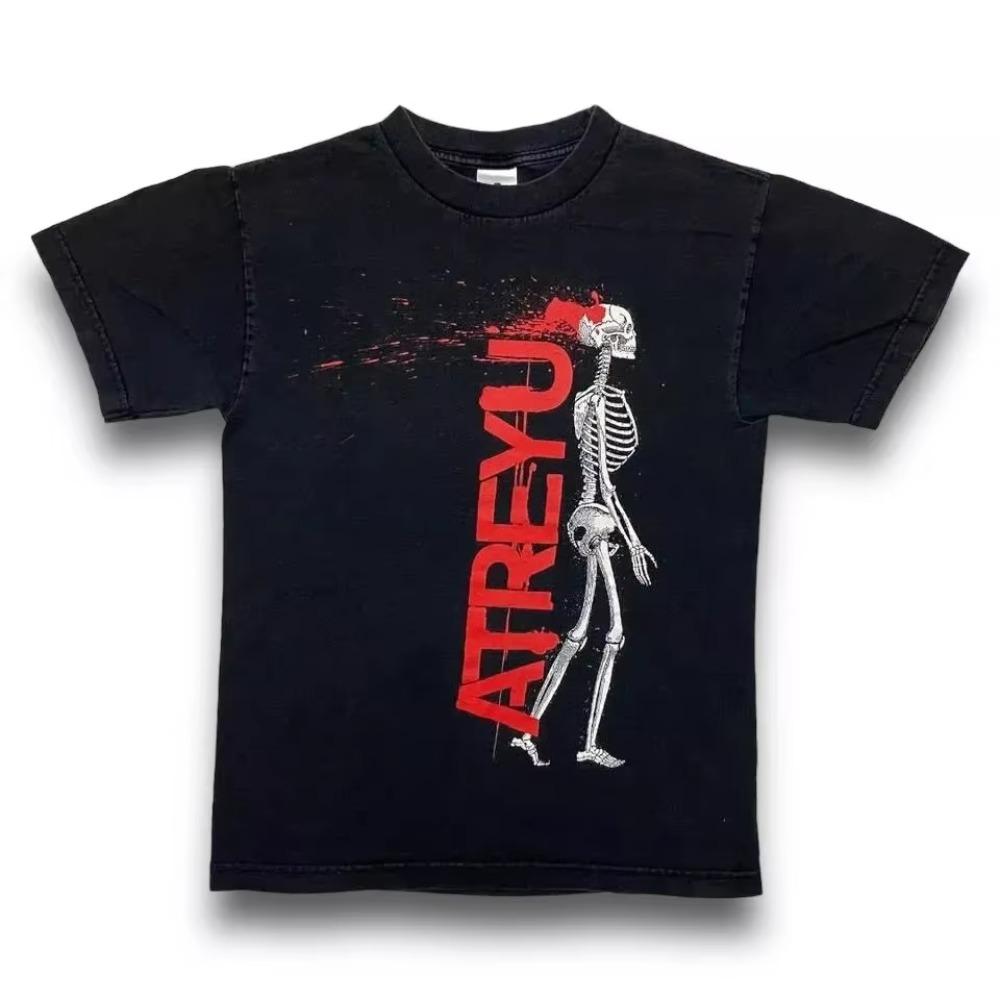 

Винтажная футболка Y2K Atreyu Punk Rock Goth Emo Band Music Взрослая S Черная Потертая Редкая Американская Мужская и Женская Хип-хоп Уличная XXXXXL чёрный