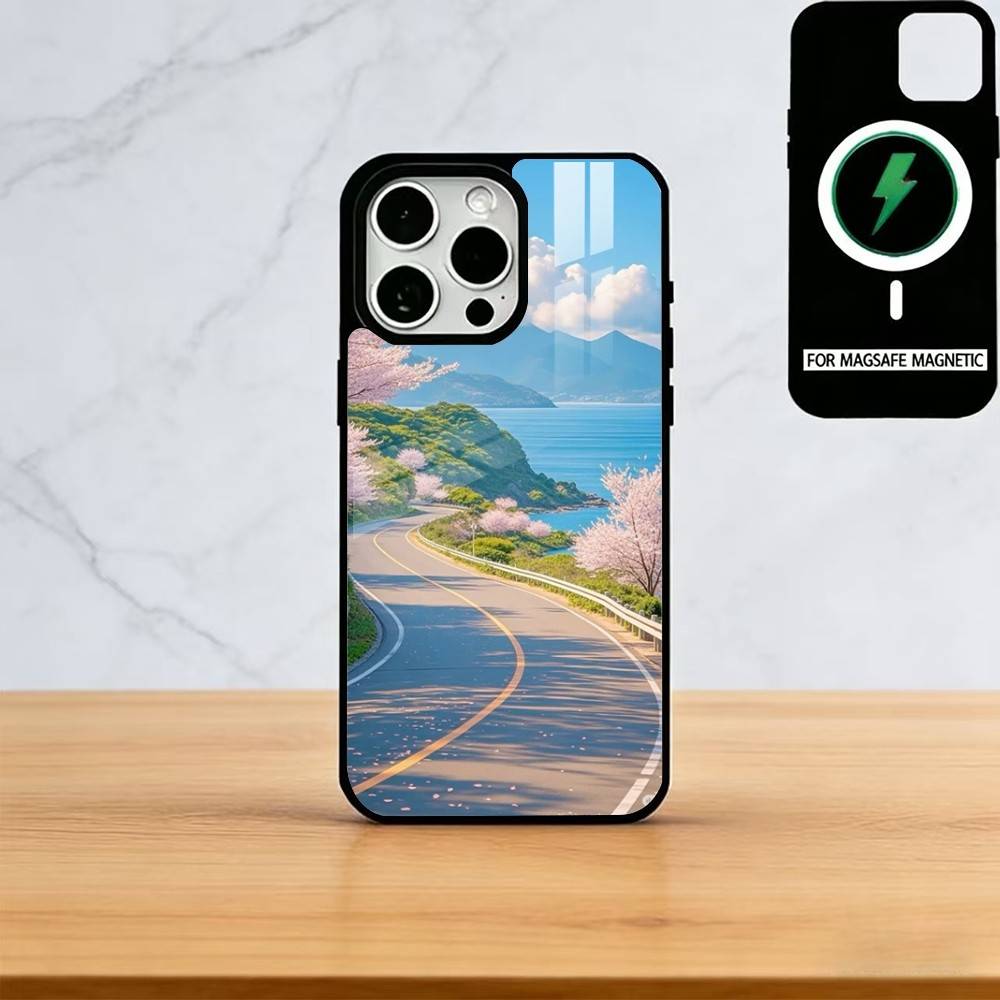 Landscape Phone Case For iPhone17,16,15,14,13,12,11 Plus,Pro Magnetic with Magsafe Wireless Charging