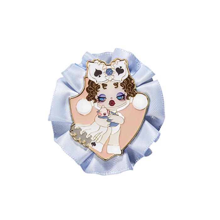 POP MART SKULLPANDA Daily Wonderland Collection Badge Blind Box Products, Single Mystery Box