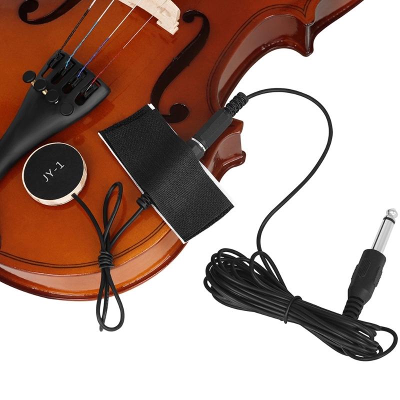 Guitar Sound Pickup, Piezo Contact Microphone Pickup Transducer Cable Sticker Guitar Ukuleles Instruments Accessory
