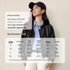 Shangdou Bila Women's Stand Collar PU Leather Motorcycle Jacket