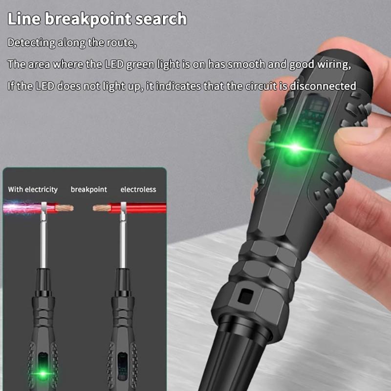 2 In1 Induction Electric Pen Multi-Purpose Heavy Duty Test Pen Magnetic Screwdriver With Double Color Light Voltmeter Power