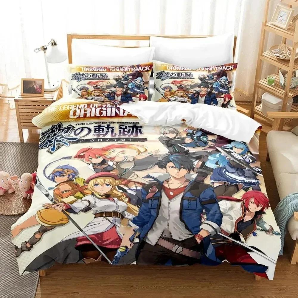Anime The Legend Of Heroes Bedding Set Duvet Cover Bed Set Quilt Cover Pillowcase Comforter King Queen Size Boys Adult Bedding