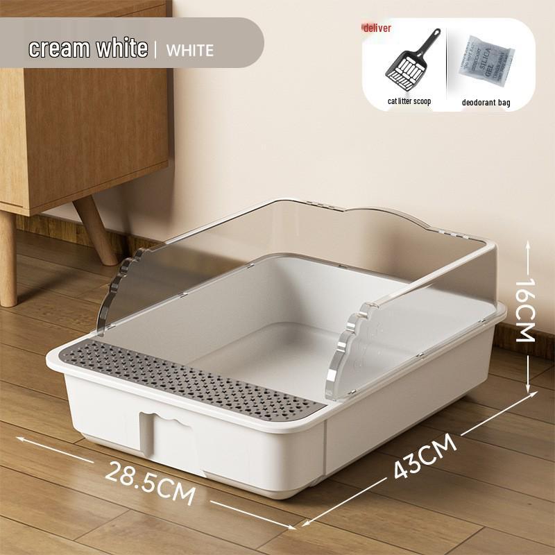 

Очень большой кошачий лоток с высокими бортиками - Защита от брызг, Утолщенная конструкция Litter Box [Pet Supplies]