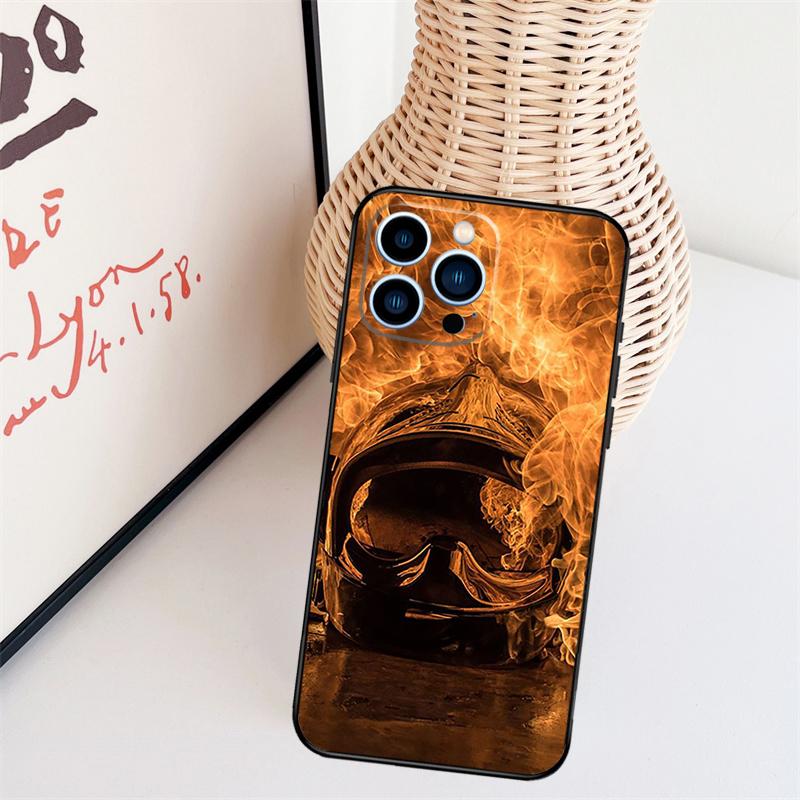 Fire Fighter Hero Phone Case For iPhone 17 Pro Max 16 15 11 12 13 14 Pro Max mini 15 16 Plus 16e 17 Air Cover