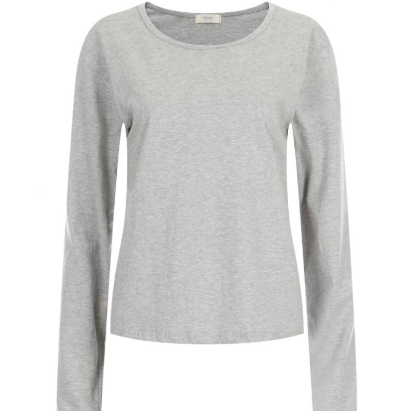 Shop Women S Round Neck Daily Inner Plain Long Sleeve T ShirT Charcoal Bree wS