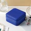 Mini Jewelry Storage Box, PU Leather Compact Jewelry Organizer, Soft Velvet Shockproof Jewelry Case for Rings Earrings