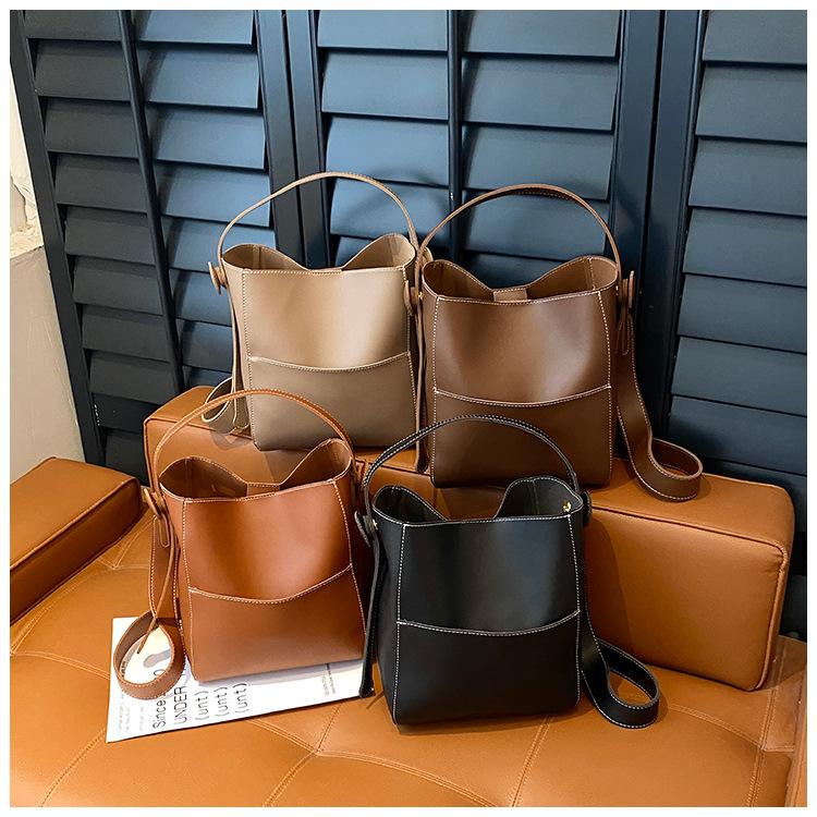 Handbag bag women's 2025 new trendy fashion versatile shoulder bag high-end light luxury niche messenger bucket bag