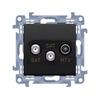 Double Satellite Antenna Socket SAT-SAT-RTV (module), 1x Input: 5 MH