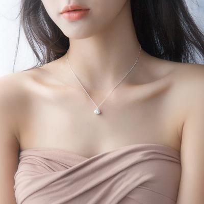 S925 Sterling Silber Halskette Temperament Muschel Perlenkette süße Anhänger Muschelperlen High-End-Schlüsselbeinkette personalisiertes einfaches Geschenk