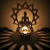 1 Stück Retro Hohl geschnitzter Teelichthalter Buddha Ghee Lampenhalter Licht Schreibtisch Dekoration Ornamente Buddhistische Vorräte Geschenk