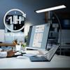 LED Desk Lamp Stepless Dimming Desk Lamps With Clamp Eye Caring Desk Light With Adjustable Gooseneck Wireless Remote Control