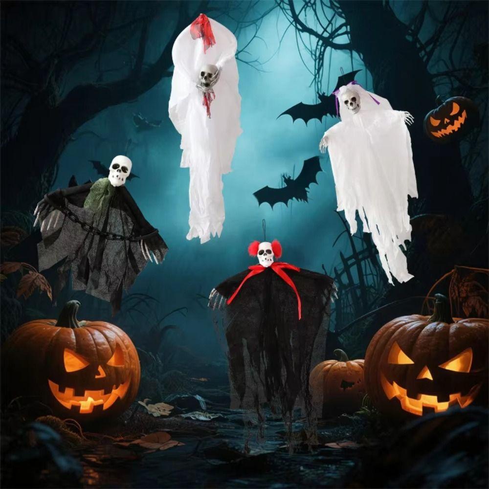Scary Ghosts Ornaments Hanging Halloween Decoration Party Supply Skull Ghost Pendants  Garden