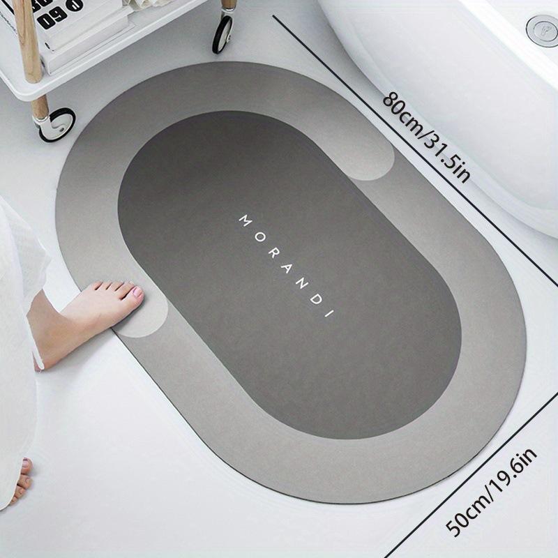 Nordic Style Bathroom Floor Mat Household Wear-Resistant Diatom Mud Floor Mat Water-Absorbing And Dirt-Resistant Toilet Floor Mat Easy To Take Care Of