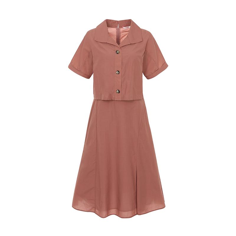 SOUP Shirt Collar Two-In-One Dress (Sz7Op34)