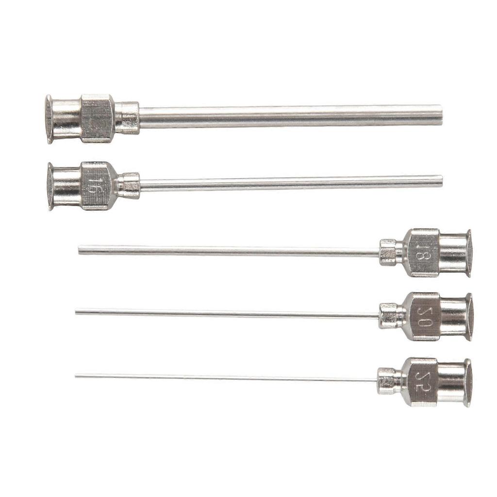 5 Pz Calibro Smussato Acciaio Inossidabile Erogazione Siringa Punta Ago 12/16/18/20/25/38G
