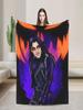 Rhea Ripley Wrestler Flannel Blanket Winter Warm Soft Throw for Kids Living Room Aesthetic Bedspread Sofa Bed Cover