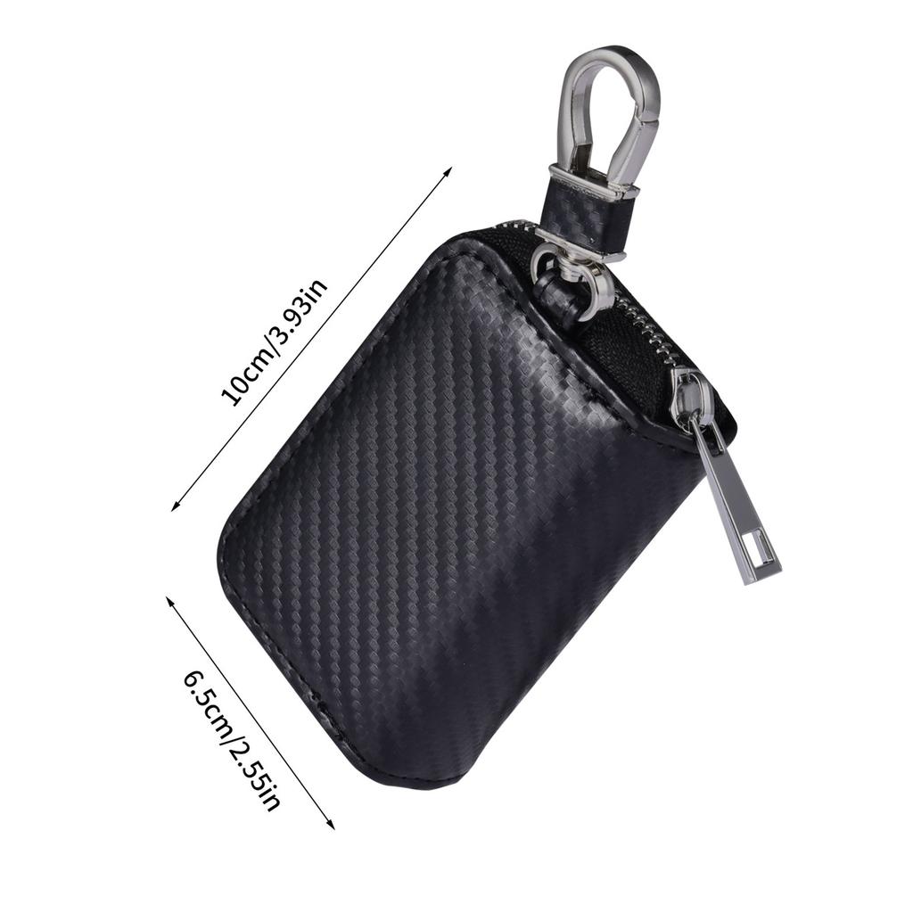 Sac bloqueur de signal pour clé de voiture RFID blindé signal étui zippé cuir PU anti-piratage anti-vol pochette pour clé de voiture boîte de Faraday pour voiture