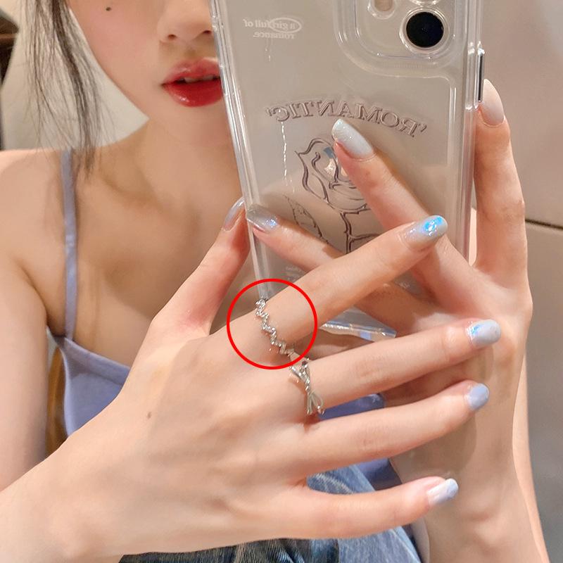 

Универсальное открытое кольцо в корейском стиле: Элегантный темперамент, простой дизайн личности для женщин и пар One Size