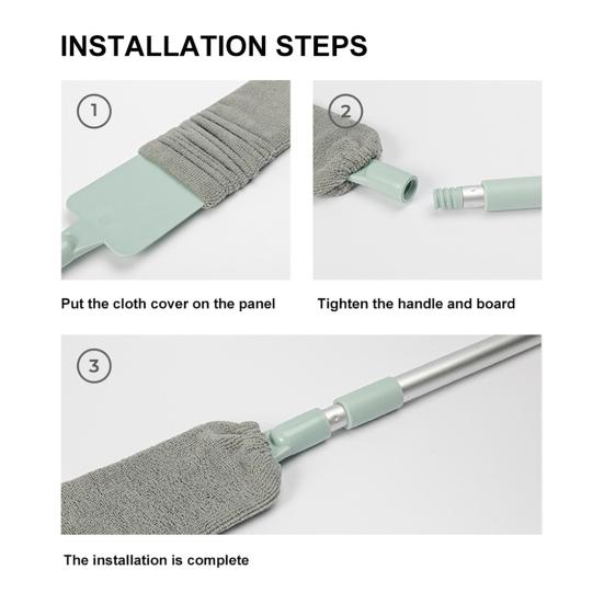 Retractable Dust Cleaning Brush Adjustable Bendable Design Dust Pet Hair Remover Extendable Duster Tool