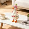 Seasonal Goose Accessories 7 Inch Desk Outfits, 4 Pcs Knitted Sweater Hat Scarf Office Ornament Crossbody Bag Winter Holiday Accessory for Office,