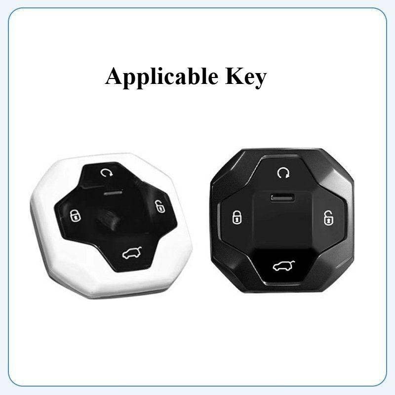 For JETOUR Traveler L T2 T1 PRO 2024 Car Keychain Key Fob Remote Cover Case Shell Zinc Alloy Ring Holder Buckle Car Accessories
