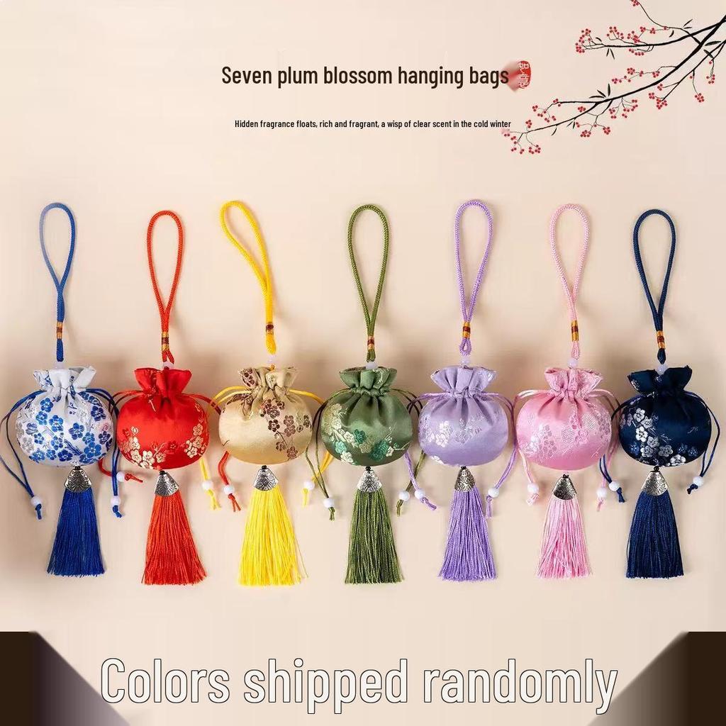 Chinese Style Embroidered Plum Blossom Scent Sachet with Tassel