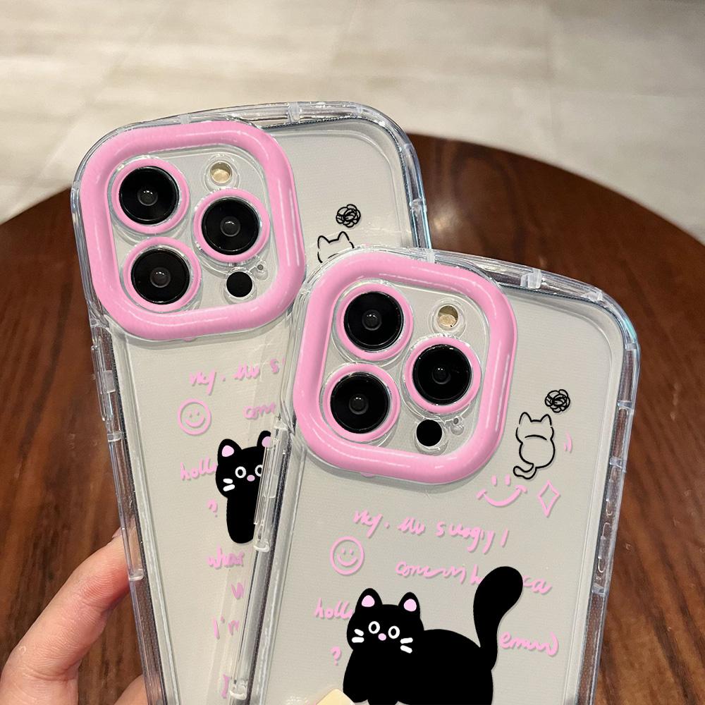 Mobile Phone Cases for iPhone 11 13 XR 15 Pro Max 12 14 Pro Max Case iPhone 16 7 Plus 8 Plus XS Max Cartoon Pattern Anti-drop Protection Shockproof