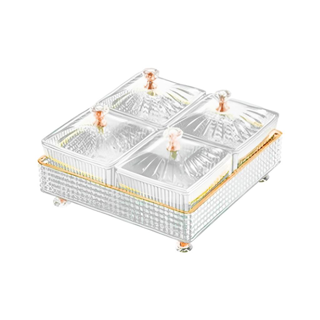 Removable Serving Dishes with Lid Decorative Snacks Tray Fruit Plate Fruit Platter for Candy Dessert Veggies Nuts Snacks