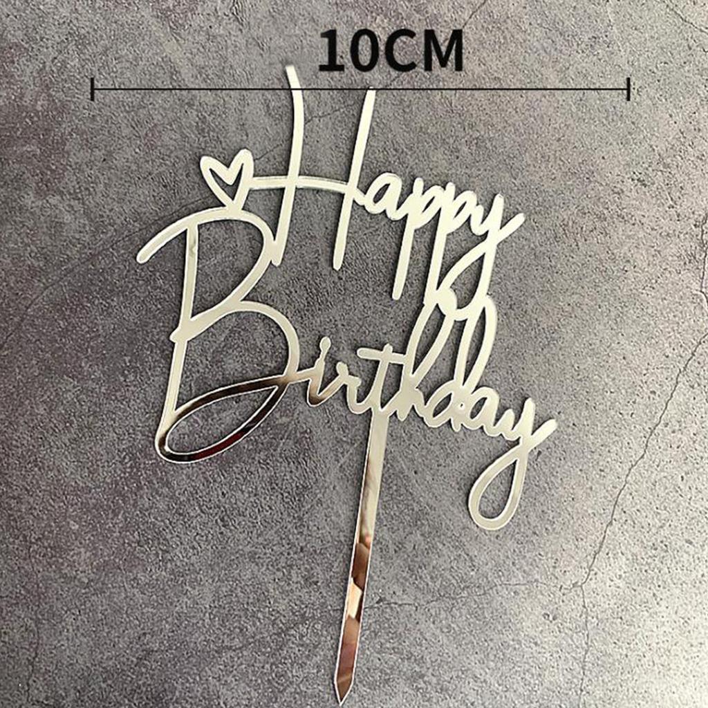 Personalized Wedding Happy Birthday Party Supplies Acrylic Cake Topper Insert Card Cake DIY Decoration Acrylic