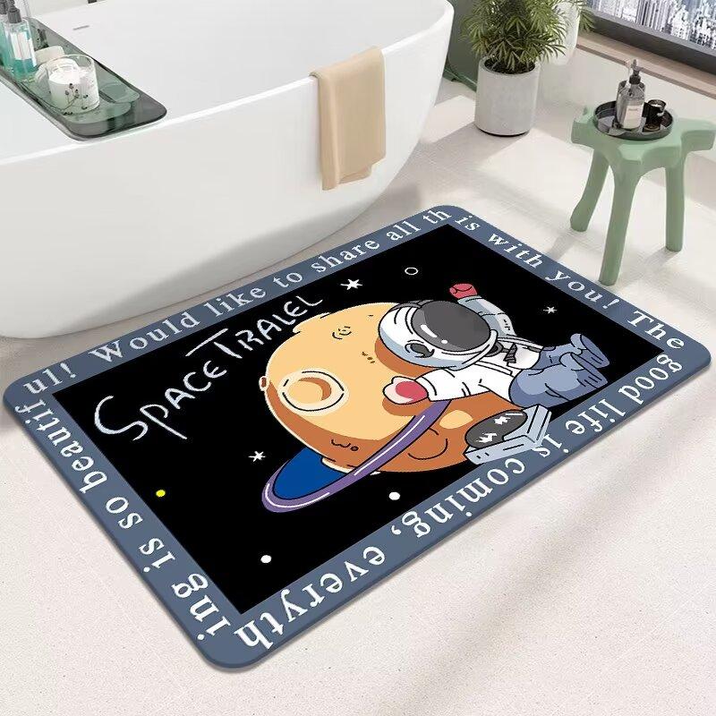 Bathroom floor mat, diatom mud, non-slip absorbent cushion, toilet, kitchen foot cushion, toilet door toilet carpet