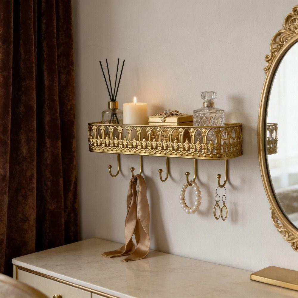 Quality Iron Metal Vintage Metal Wall Rack Key Clothes Storage Practical Storage Organizer