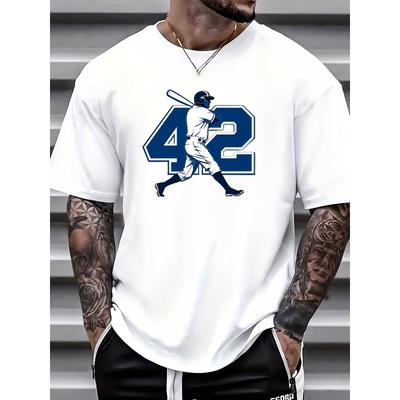 European Sizes Men' Vintage T-Shirt - Retro Soft Cotton Tee Casual Wear & Year-Round, Machine Washable Round Neck Shirt