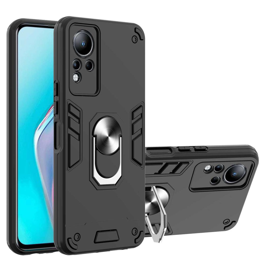 Hybrid-Telefonhülle für Infinix Note 11 7 Hot 11 11S Hot 10S NFC 10 9 Play Smart 6 5 4 X690 X680 X657 X656 Ständerhalter-Ringabdeckung