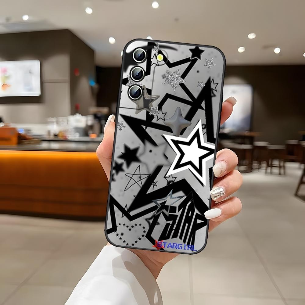 Fashion INS Stars Phone Case For S25 Samsung S26 S24 Ultra S22 S23 S20 Fe S21 Plus A54 A34 A16 A53 Back Cover