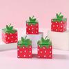50pcs Strawberry Gift Boxes Cute Fruit Strawberry Party Treat Box Gift Wrap Box for Themed Birthday Party Jewelry Making Display & Packaging Supplies