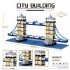 World Famous Architecture Micro Diamond Block Tower Bridge London England Small Construction Brick United Kingdom Nanobrick Plaything