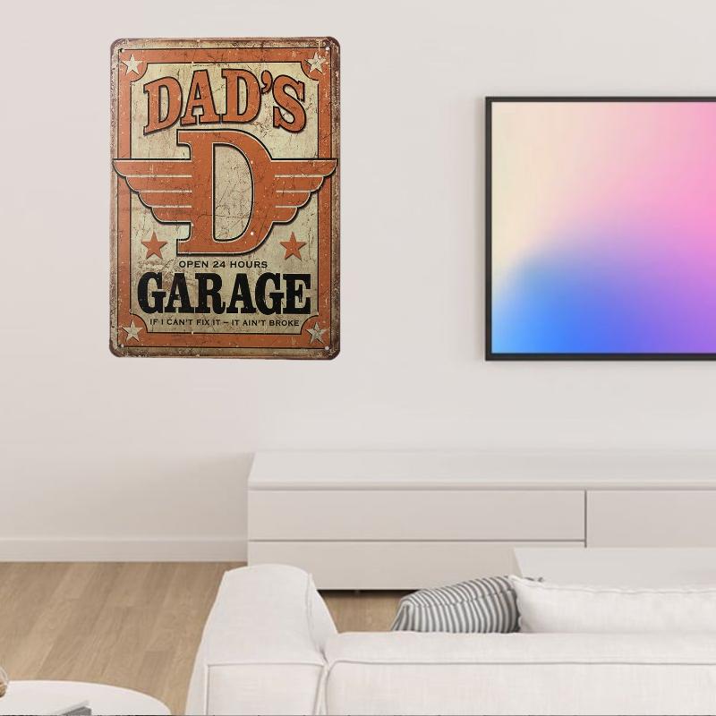 Vintage Dad Garage Tool Metal Tin Signs Oil Bar Rustic Plaque Wall Art Posters Man Cave Pub Retro Wall Decor Iron Plate Painting