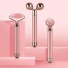Electric Jade Roller 3D Roller Facial Roller & Face Massager, Rose Quartz