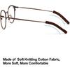 Upgrade Soft Knitting Cotton Fabric Eyeglasses Temple Tips Sleeve Retainer, Anti-Slip Elastic Comfort Glasses Retainers Cushions